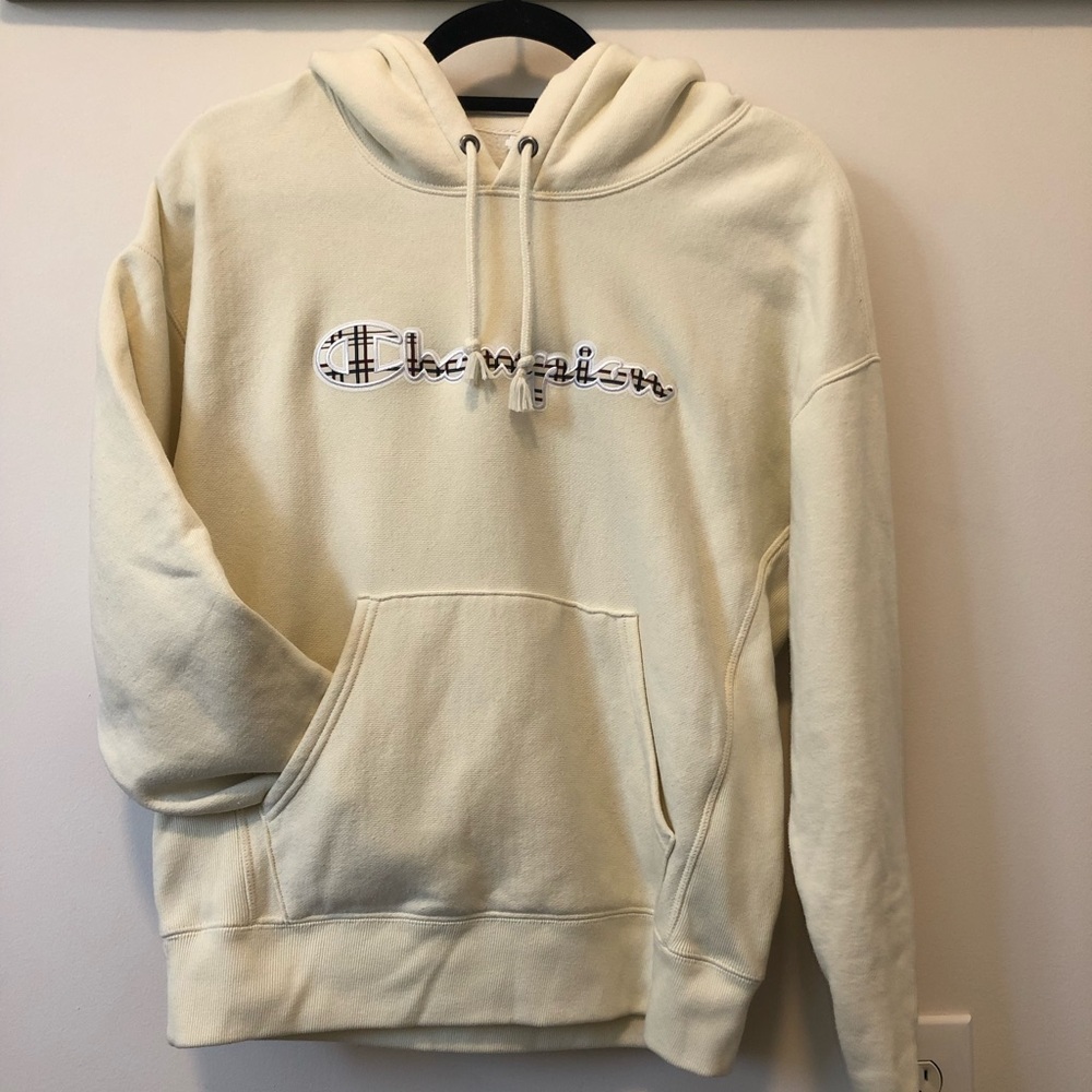 Champion Reverse Weave Cream Hoodie